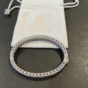 Kendra Scott Natalie Silver Hinge Bangle Bracelet